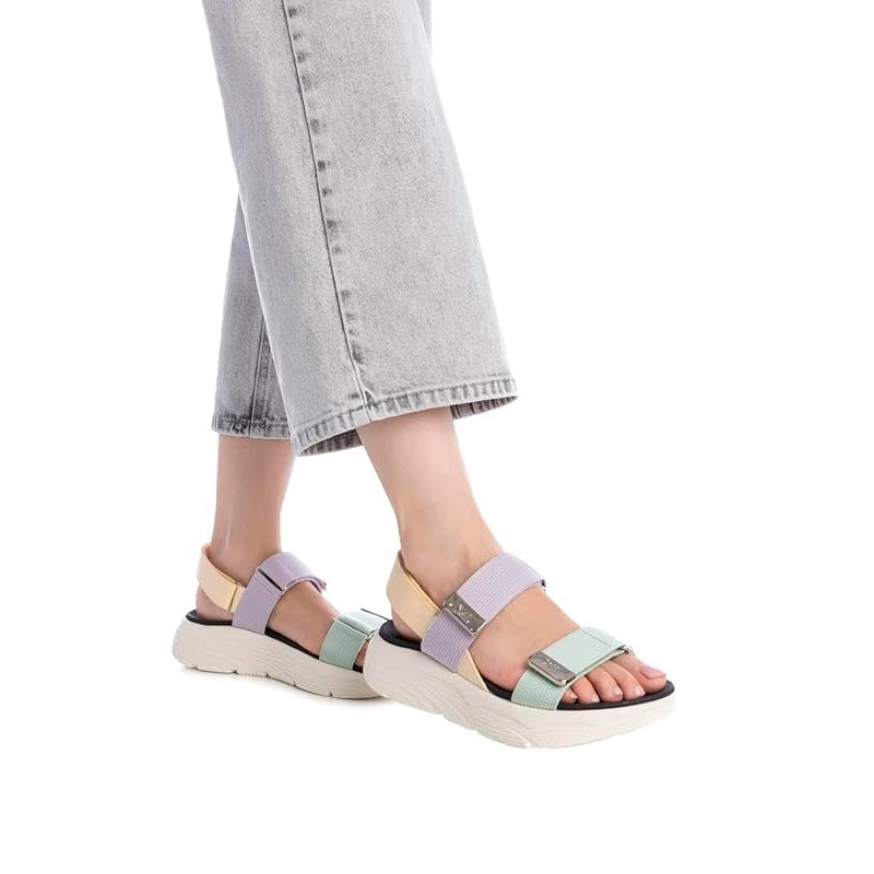 SANDALIAS XTI DE LONA CON VELCRO PARA MUJER