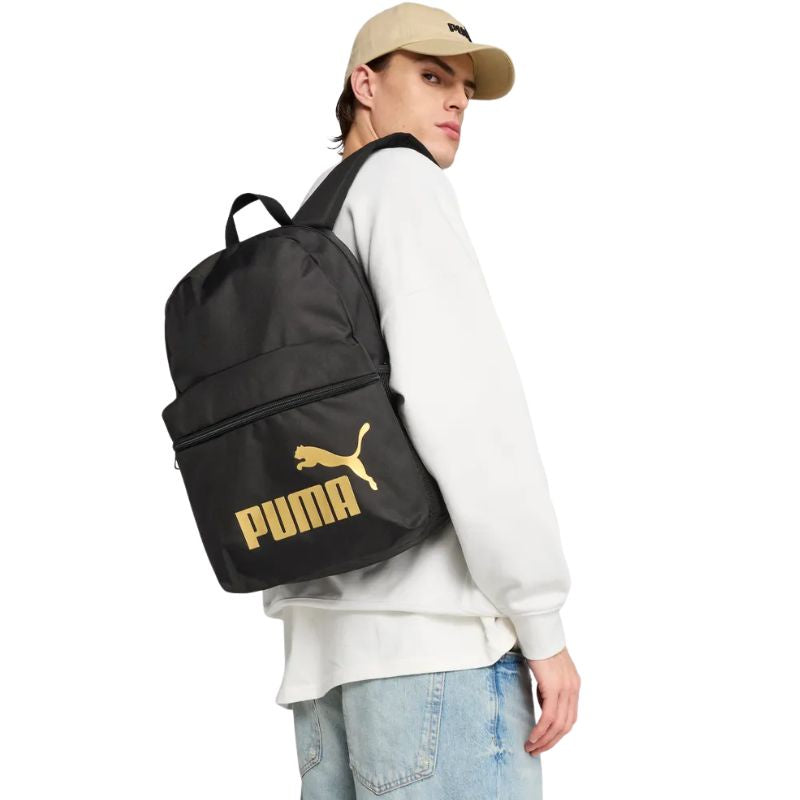 MOCHILA PUMA PHASE NEGRA ORO