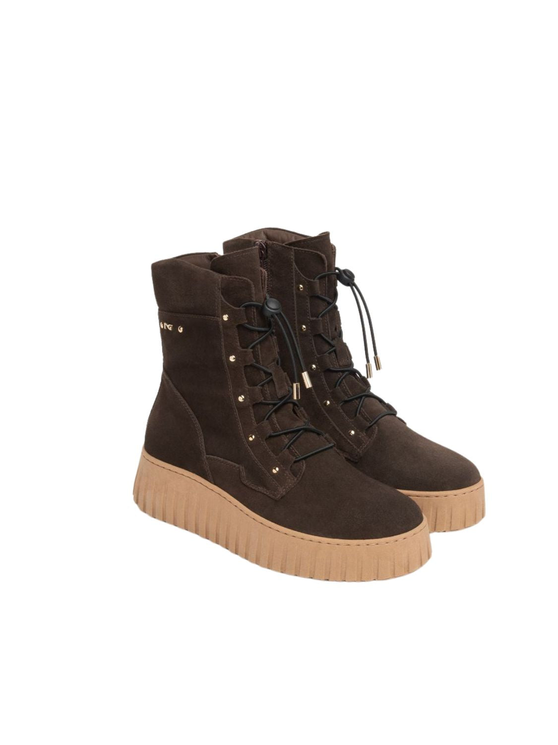 BOTIN SERRAJE CON CORDONES NERO GIARDINI