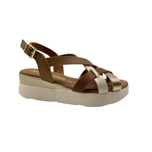 SANDALIA CUÑA SPARWOMAN TIRAS CRUZAFAS MUJER