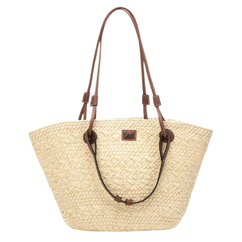 BOLSO MUJER XTI RAFIA CAMEL