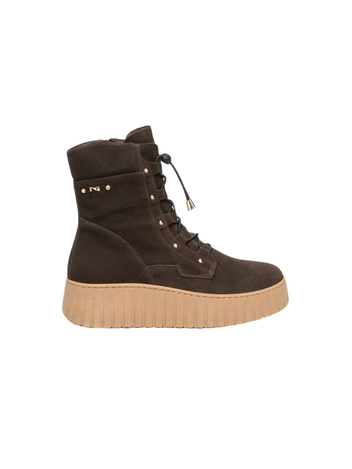 BOTIN SERRAJE CON CORDONES NERO GIARDINI
