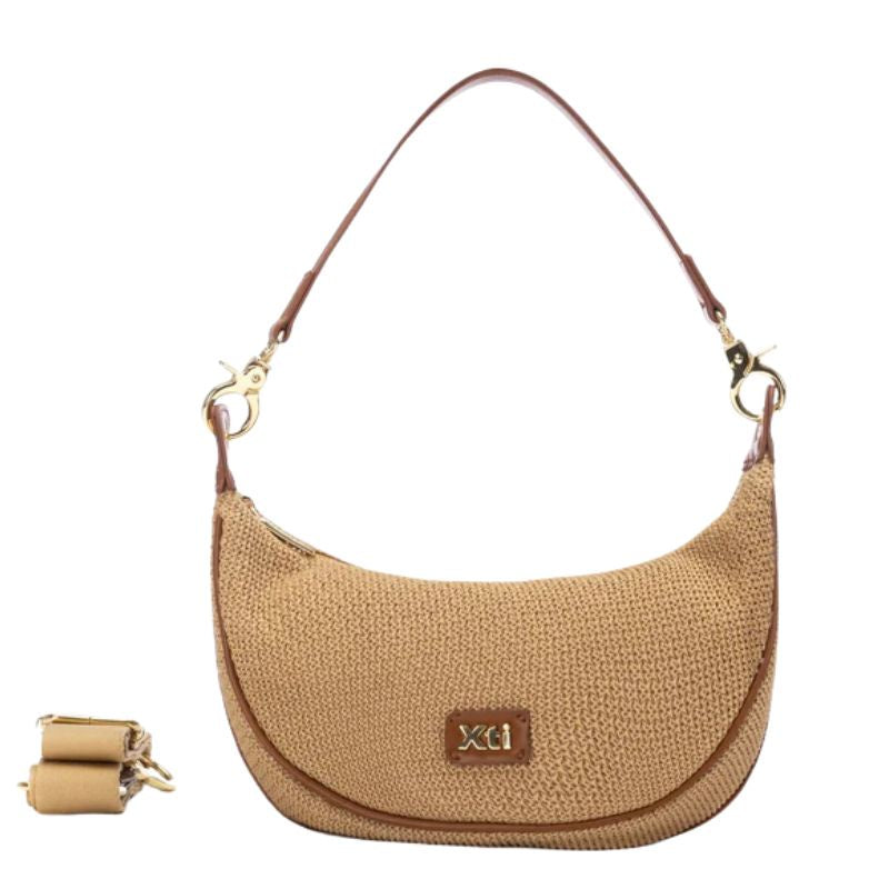 BOLSO MUJER XTI RAFIA TAUPE