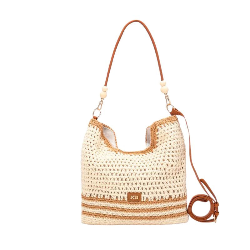 BOLSO MUJER XTI RAFIA CAMEL