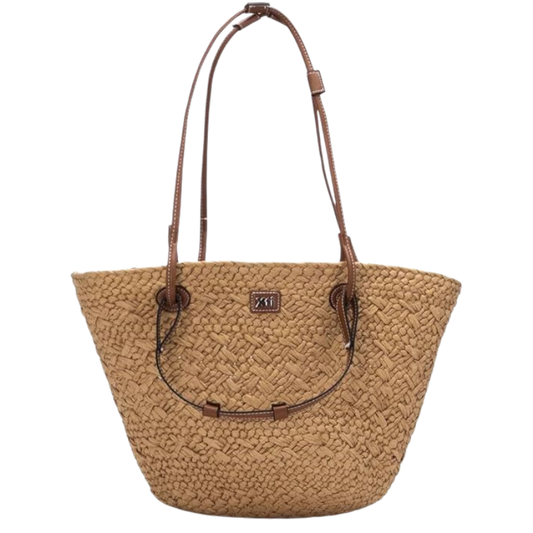 BOLSO MUJER XTI RAFIA TAUPE