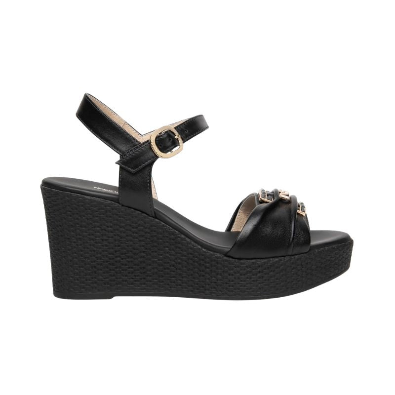 SANDALIA CUÑA NERO GIARDINI 8 CM MUJER ELEGANTE