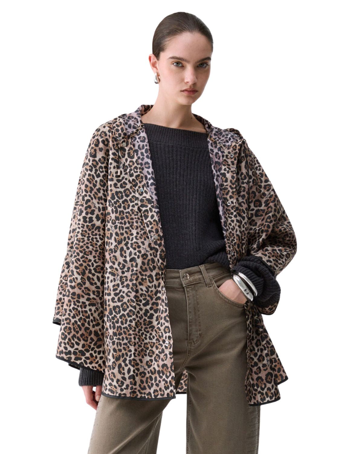 PONCHO LIUJO PACKABLE - ANIMALIER
