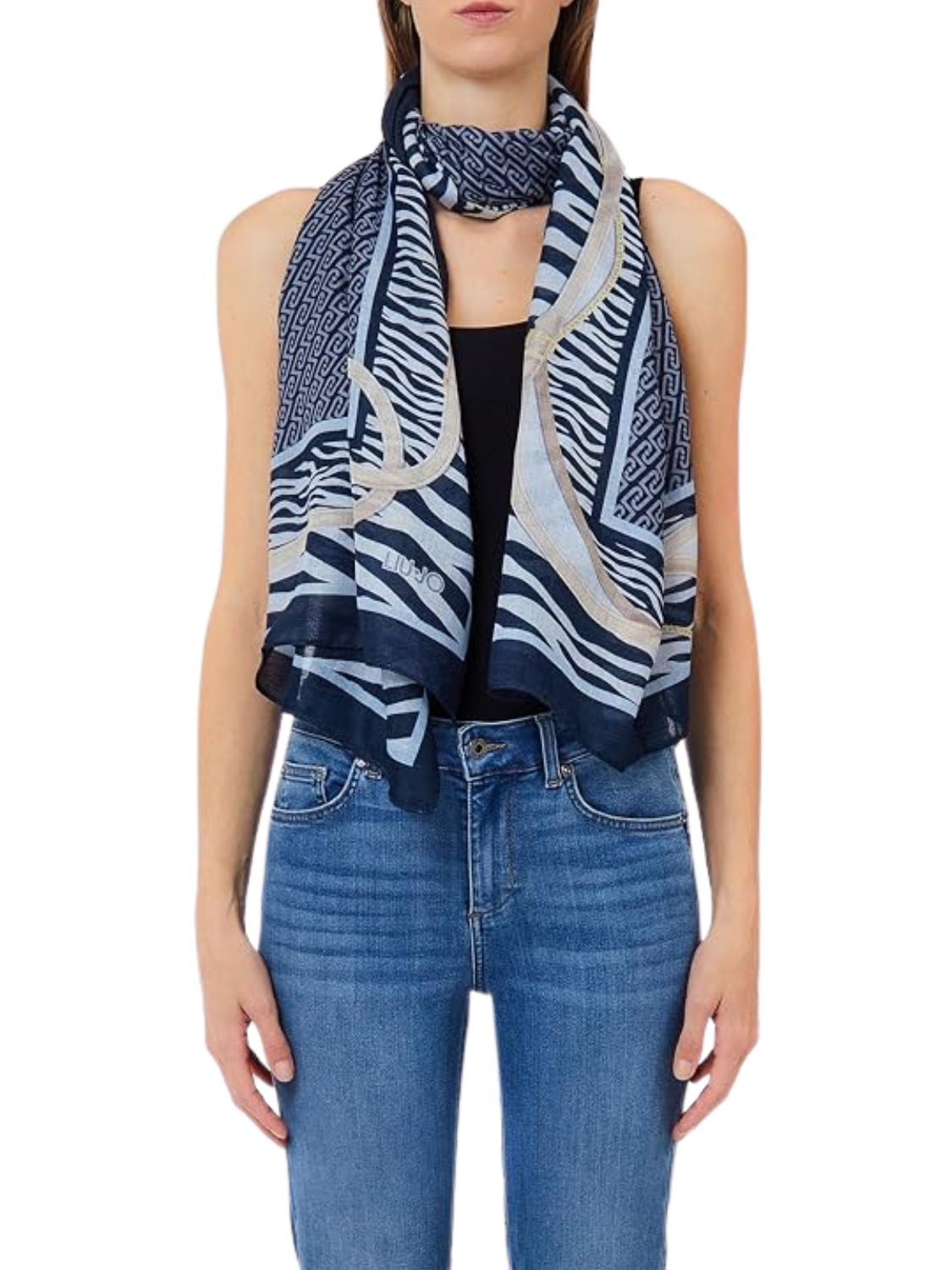 FOLULARD MUJER LIUJO ANIMALIER - MIDNIGH