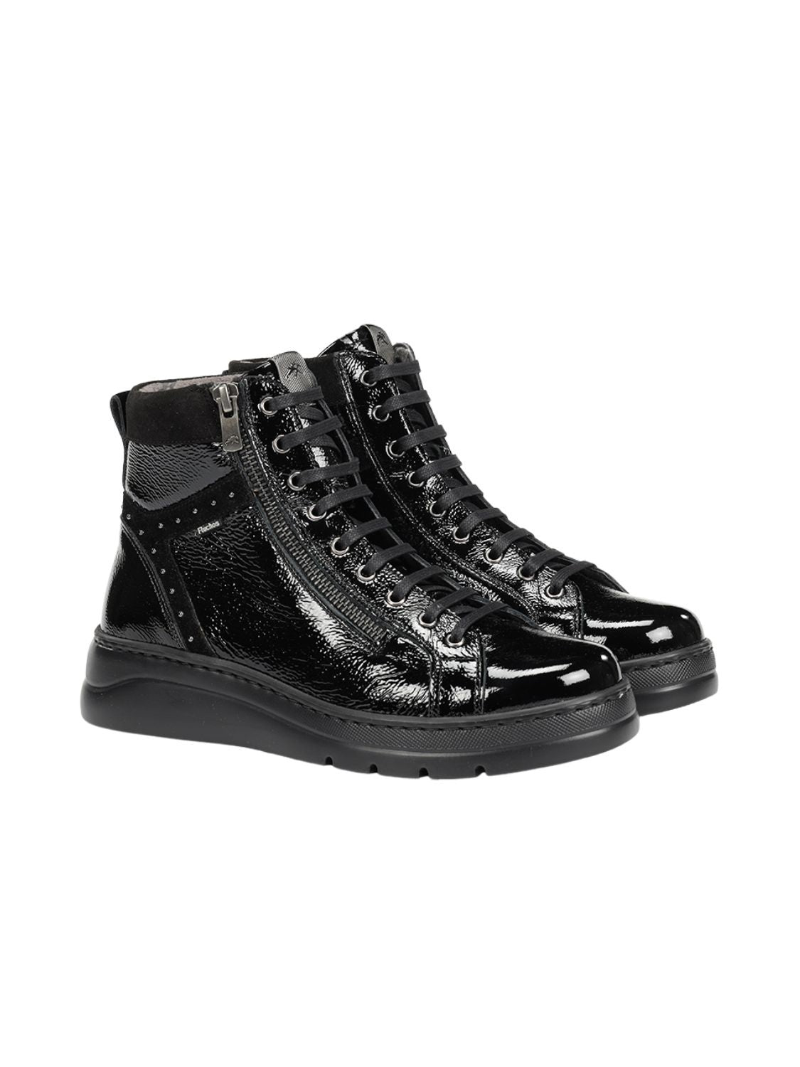 BOTA CHAROL CON CORDONES FLUCHOS POMPAS