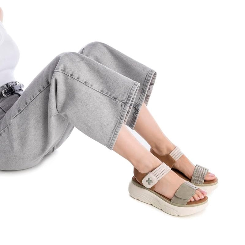 SANDALIA ELÁSTICOS CON VELCRO XTI MUJER