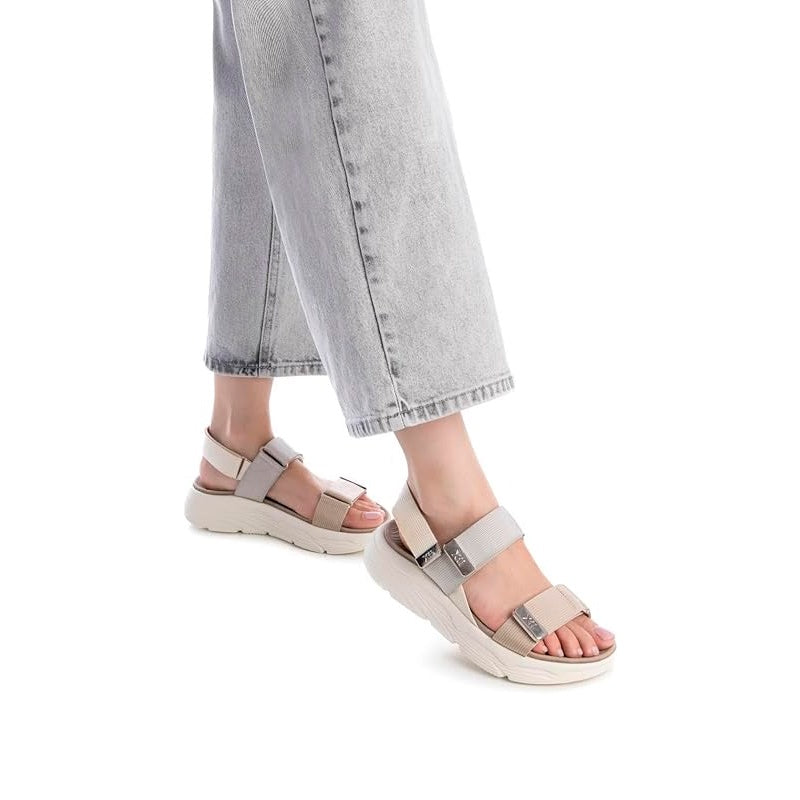 SANDALIAS DE LONA XTI CON VELCRO MUJER