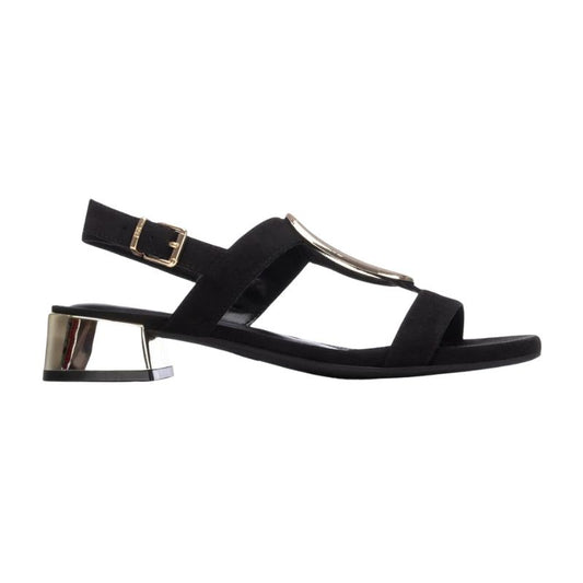 SANDALIAS DE ANTE XTI CON APLIQUE DORADO PARA MUJER